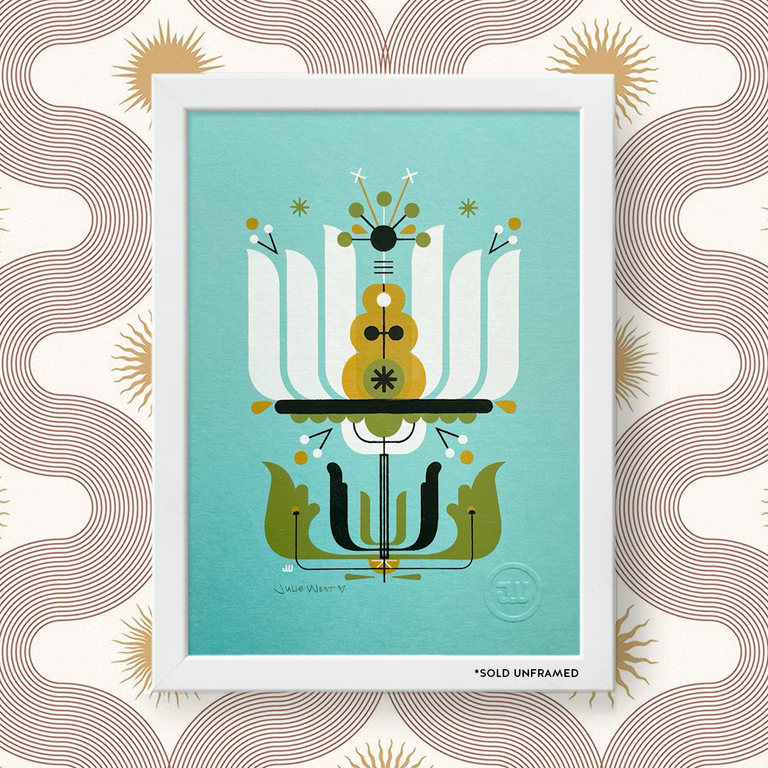 Flora - Blue Screen Print