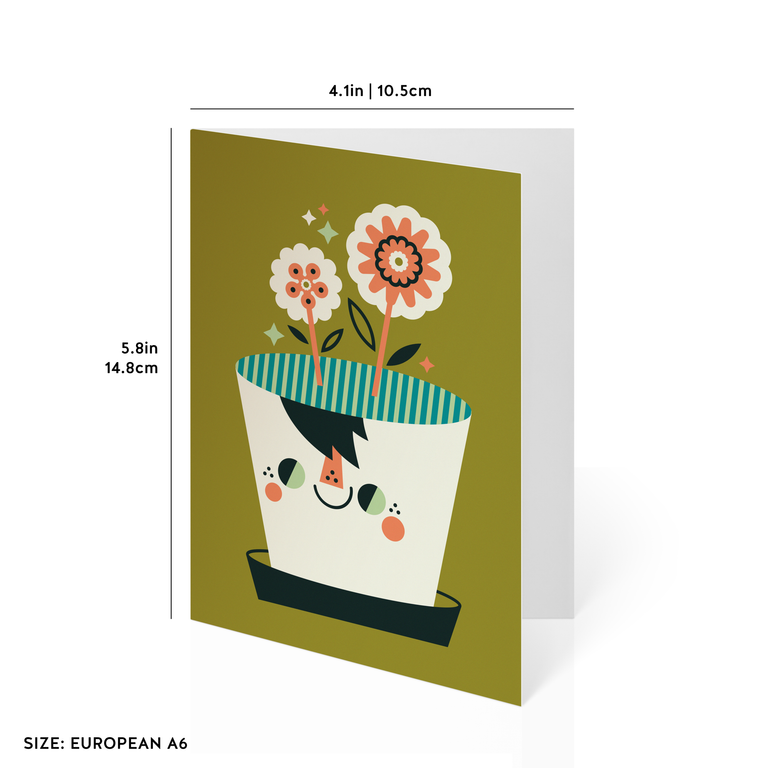 Happy Flowers Greeting Card
