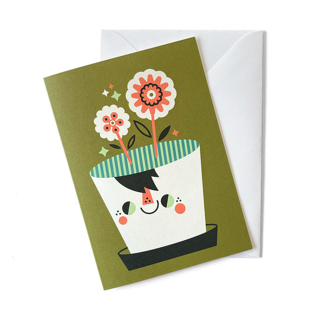 Happy Flowers Greeting Card